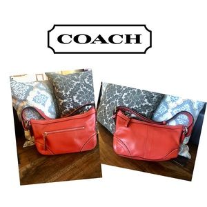 Coach Vintage Small Hobo Bag. Russett orange color.
